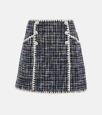 Veronica Beard Medford cotton-blend tweed miniskirt