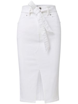 Veronica Beard Nazia stretch-denim pencil skirt - White