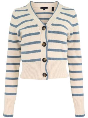 Veronica Beard Noorie striped cardigan - Blue