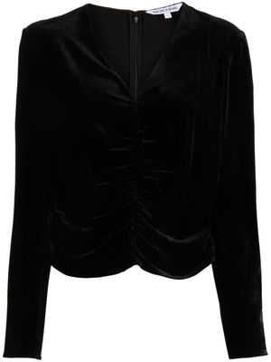 Veronica Beard Pelona velvet blouse - Black