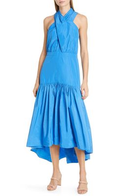 Veronica Beard Radley Halter Neck High/Low Dress in Bluebell