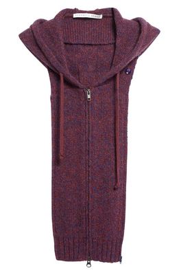 Veronica Beard Rivalia Hoodie Sweater Dickey in Red/burgundy Multi