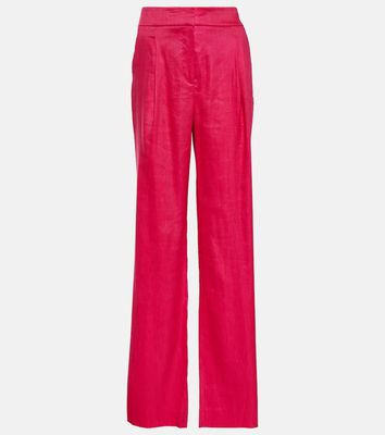 Veronica Beard Robinne wide-leg linen-blend pants