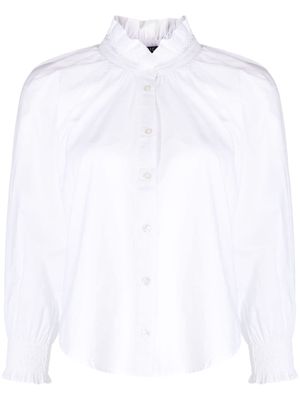 Veronica Beard ruffle-detailing cotton shirt - White