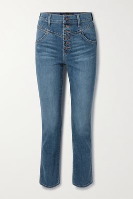 Veronica Beard - Ryleigh High-rise Straight-leg Jeans - Blue