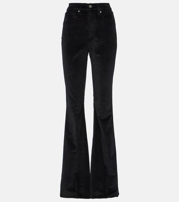 Veronica Beard Sheridan high-rise velvet flared pants
