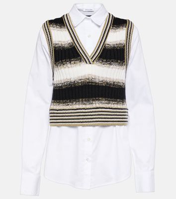 Veronica Beard Spear cotton-blend and wool shirt