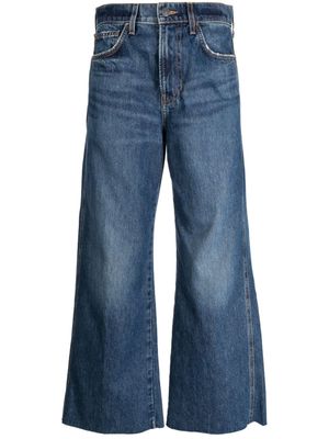 Veronica Beard Taylor wide-leg cropped jeans - Blue