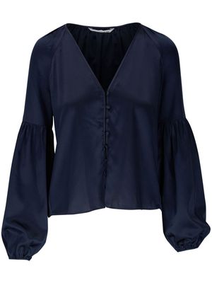 Veronica Beard Valentin stretch-silk blouse - Blue