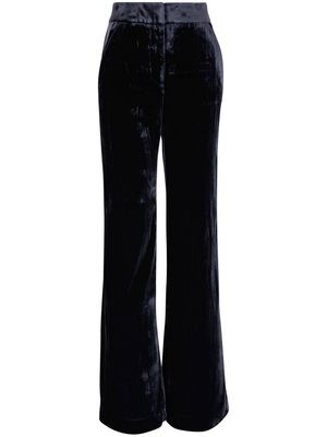 Veronica Beard velvet straight-leg trousers - Blue