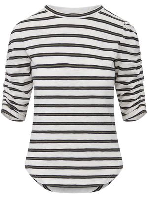 Veronica Beard Waldorf striped T-shirt - White