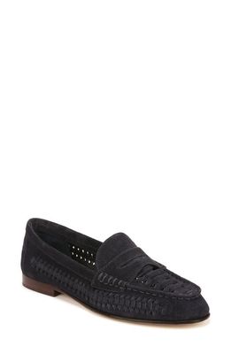 Veronica Beard Woven Penny Loafer in Indigo Blue