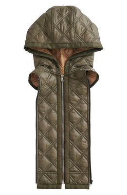 Veronica Beard Yava Quilted Hooded Dickey in Army