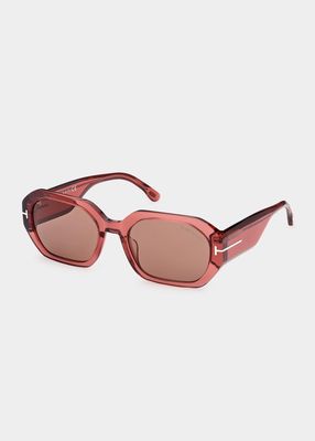 Veronique Geo Square Acetate Sunglasses