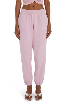 Versace 1978 Re-Edition Logo Cotton Sweatpants in Pink/White