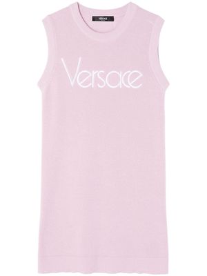Versace 1978 Re-Edition Logo knitted dress - Pink