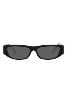 Versace 50mm Rectangular Sunglasses in Black