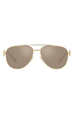 Versace 52mm Pilot Sunglasses in Gold Mirror