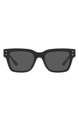 Versace 52mm Rectangular Sunglasses in Black