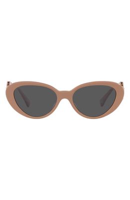 Versace 54mm Cat Eye Sunglasses in Beige