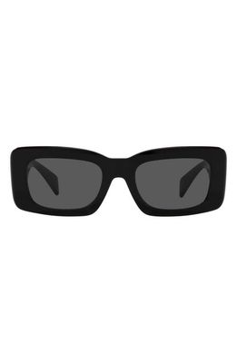 Versace 54mm Rectangular Sunglasses in Black