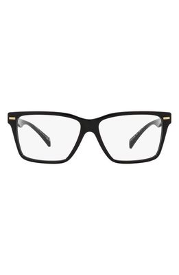 Versace 56mm Rectangular Optical Glasses in Black