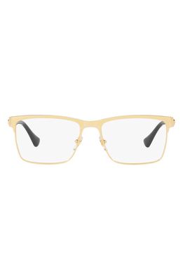Versace 56mm Rectangular Optical Glasses in Gold