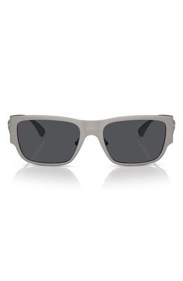 Versace 56mm Square Sunglasses in Gunmetal