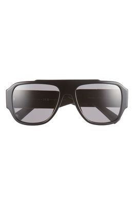 Versace 57mm Polarized Pillow Sunglasses in Black Polarized