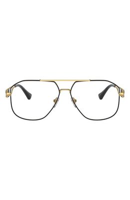 Versace 59mm Pilot Optical Glasses in Black Gold