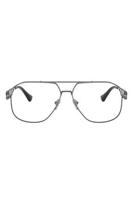 Versace 59mm Pilot Optical Glasses in Gunmetal