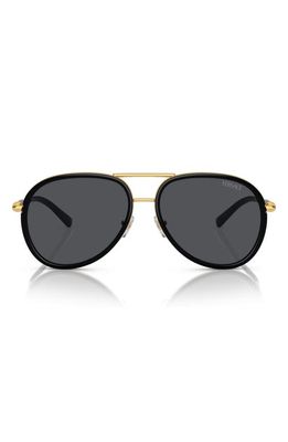 Versace 60mm Pilot Sunglasses in Black