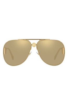 Versace 63mm Butterfly Sunglasses in Gold