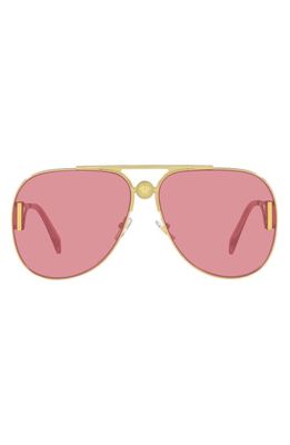 Versace 63mm Butterfly Sunglasses in Pink