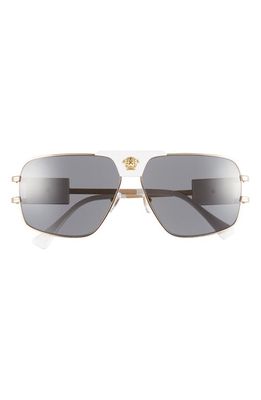 Versace 63mm Oversize Pillow Sunglasses in Dark Grey