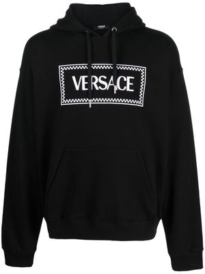 Versace 90s Vintage logo-embroidered hoodie - Black