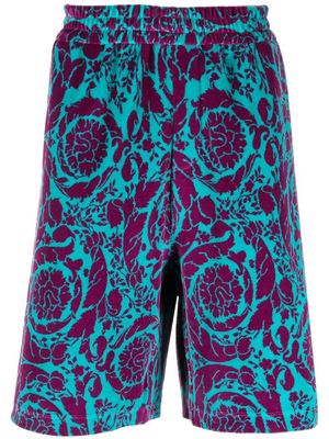 Versace abstract pattern Bermuda shorts - Blue