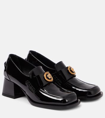 Versace Alia patent leather loafer pumps
