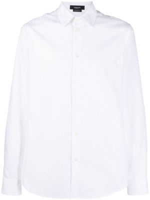 Versace Allover-jacquard poplin shirt - White
