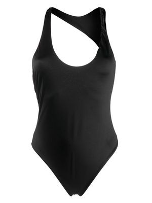 Versace asymmetric cut-out swimsuit - Black