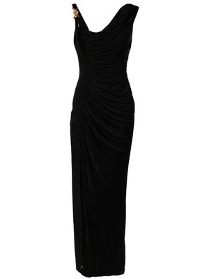 Versace asymmetric-design silk gown - Black