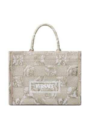 Versace Athena Barocco-jacquard tote bag - Neutrals