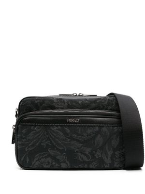 Versace Athena Barocco-print messenger bag - Black