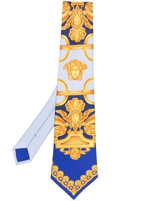Versace Barocco 660 silk tie - Blue