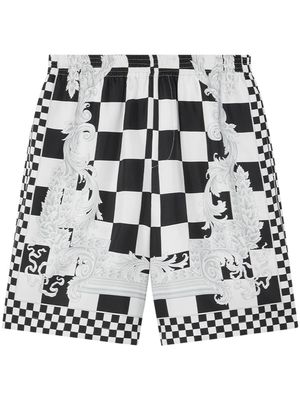 Versace Barocco check-print shorts - Black