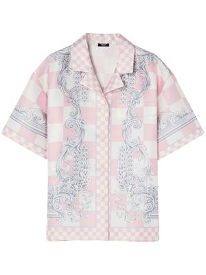 Versace Barocco checked shirt - Pink