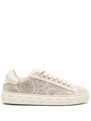 Versace Barocco Greca jacquard sneakers - Neutrals