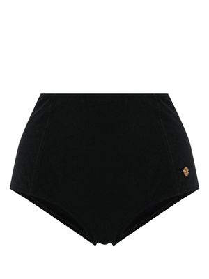 Versace Barocco-jacquard bikini bottoms - Black