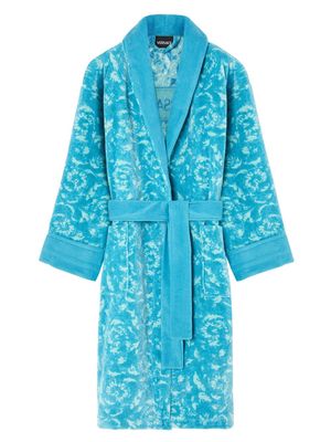 Versace Barocco jacquard robe - Blue
