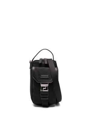 Versace Barocco jacquard shoulder bag - Black